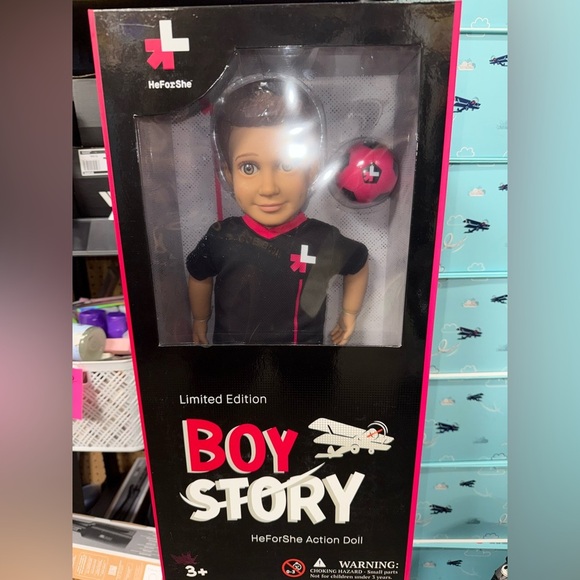 Other - Boy Story Doll - Black and Pink 18” doll